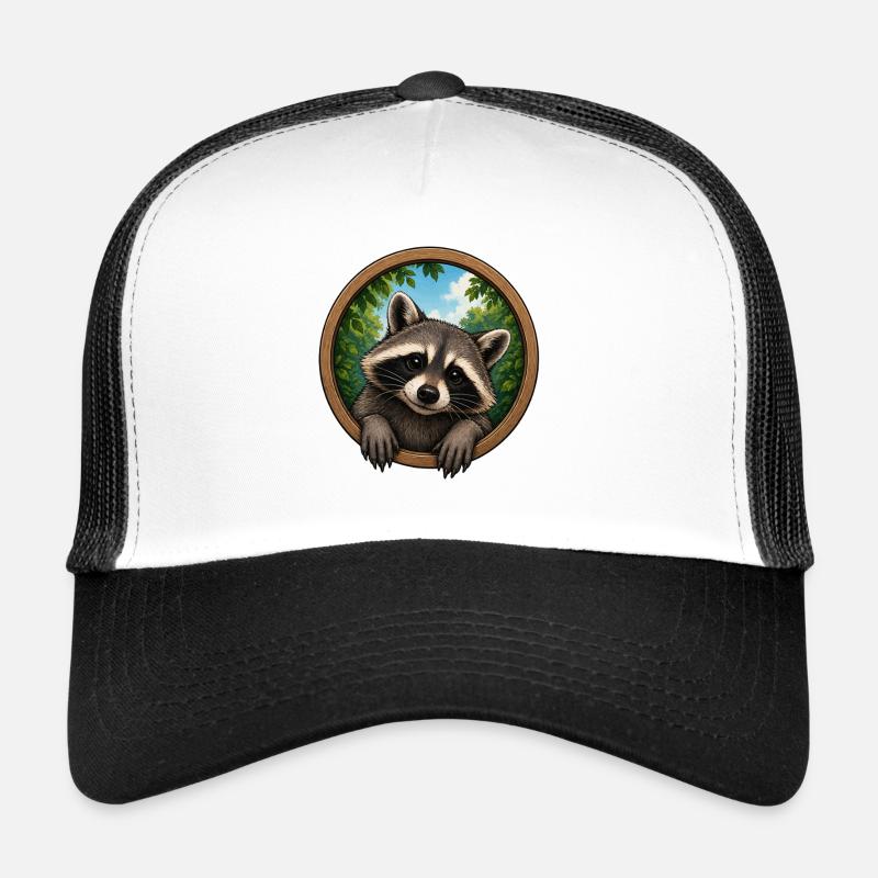 Raccoon dans le Holerring Casquette trucker 