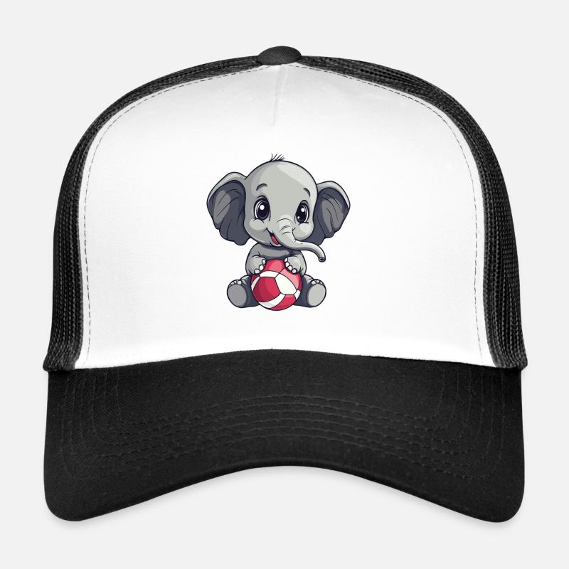Petit éléphant avec balle Casquette trucker 