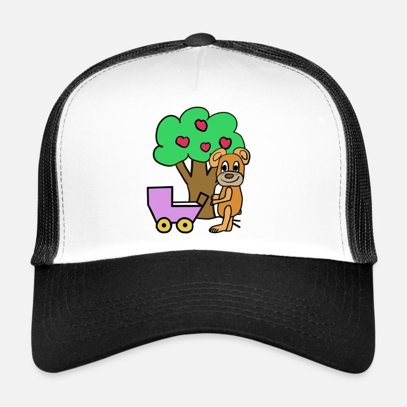 Maman en peluche Bébé Bébé Ours Casquette trucker 