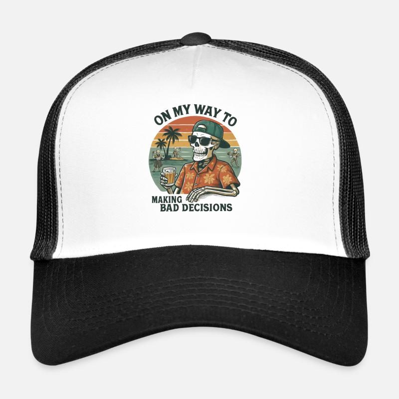 L’humour des fêtes en route vers de mauvaises décisions Casquette trucker 