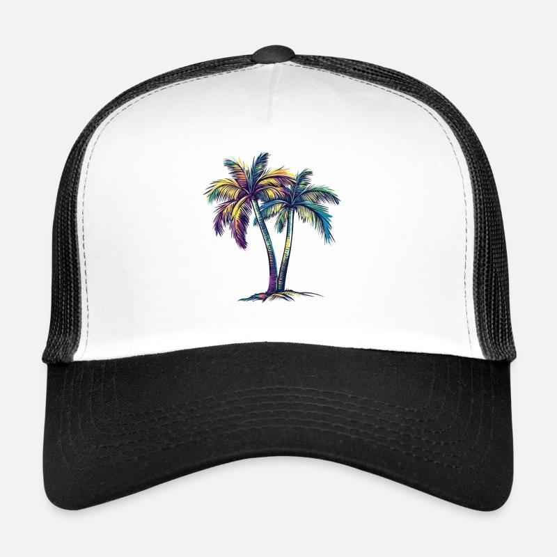 Regenbogenpalmen Tropentraum Trucker Cap