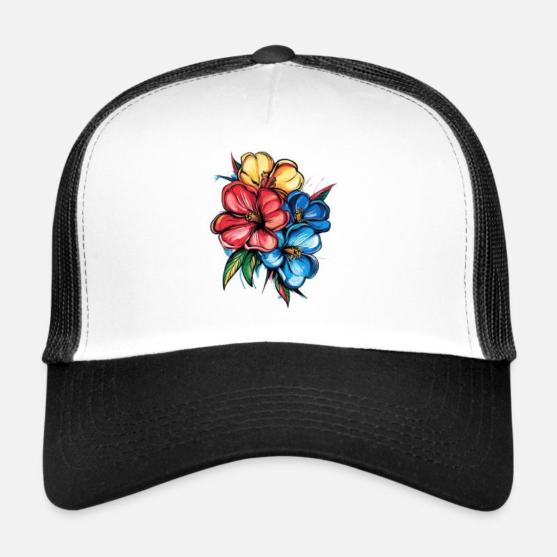 Explosion de l’hibiscus tropical Casquette trucker 