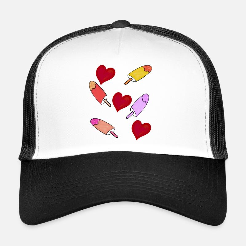  Eis Eiskrem Herzen Sommer Kinder - Trucker Cap - white/black