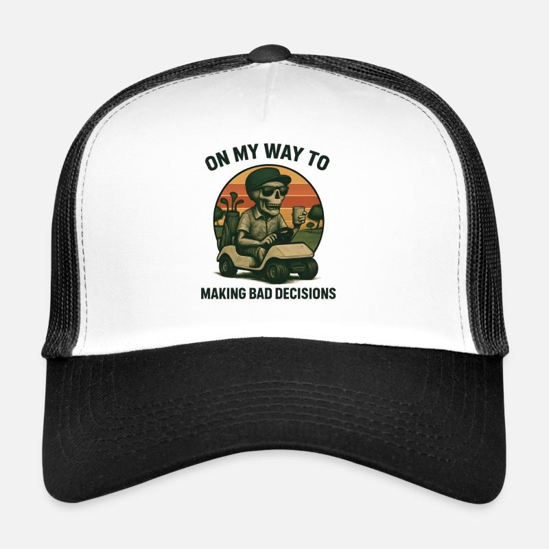 L’humour de golf en route vers de mauvaises décisions Casquette trucker 