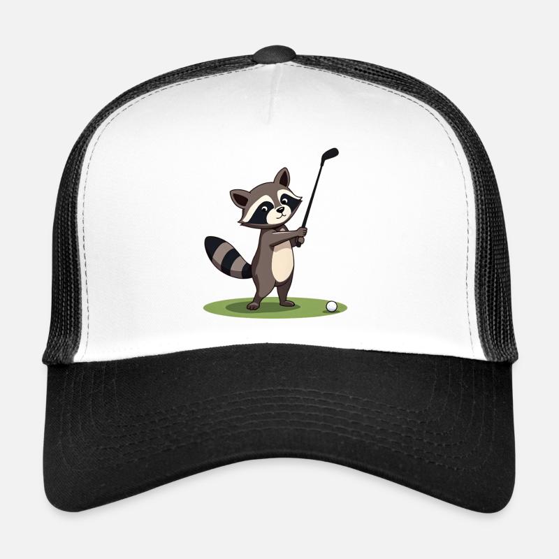 Raton laveur jouant au golf Casquette trucker 