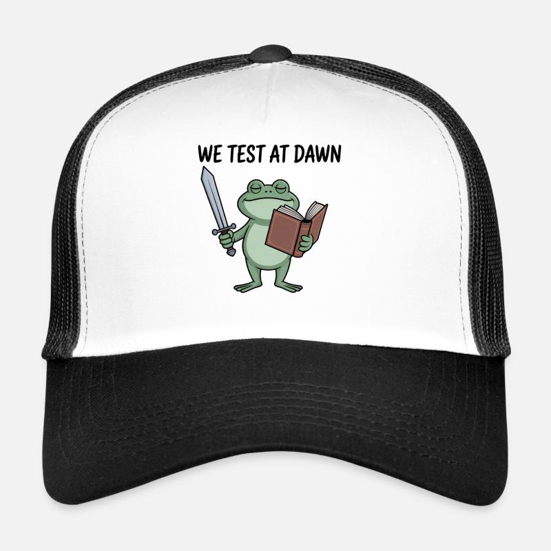 Dawnbound Frog Knight Reads at Dawn Trucker Cap