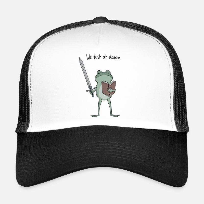 Dawnbound Frog Knight Reads Trucker Cap
