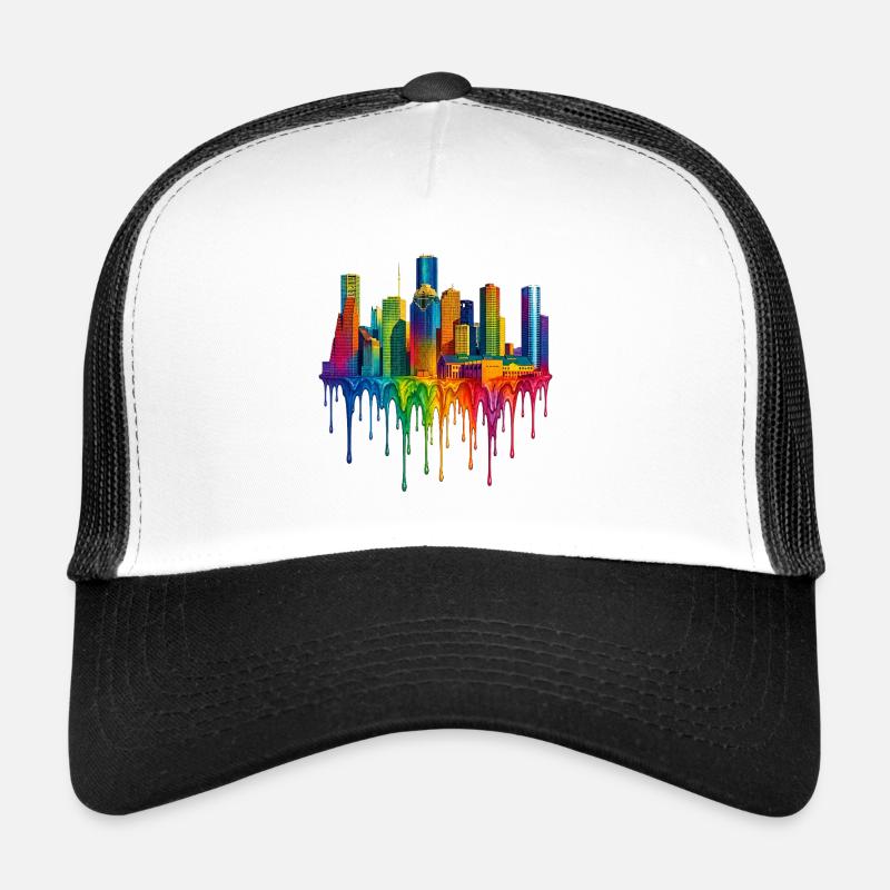 Houston, Texas – Dripping Paint Trucker Cap