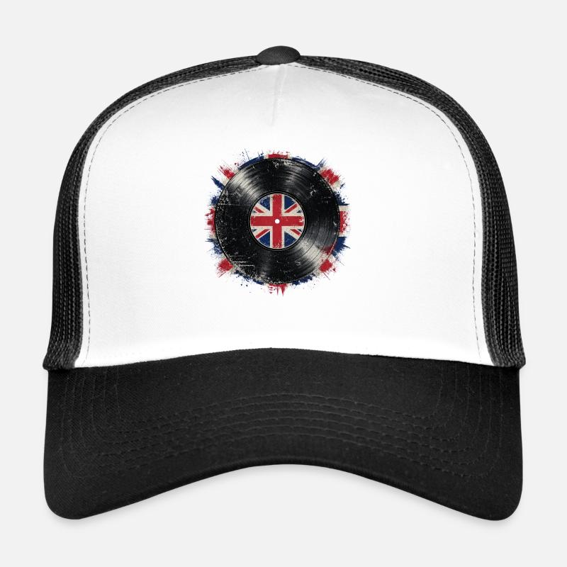 Drapeau britannique en vinyle Casquette trucker 