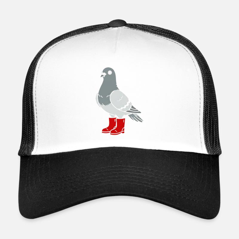 Dove in red boots Trucker Cap