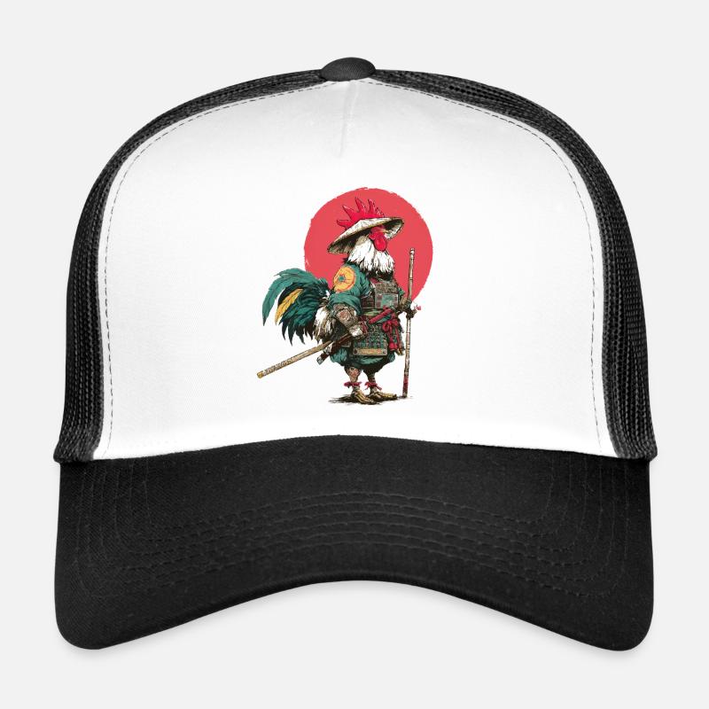 Samouraï Coq en armure Casquette trucker 