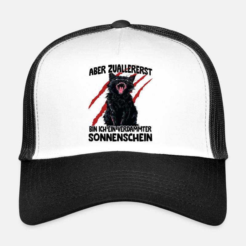 Schwarze Katze Chaos Goblin Zoomies freche Katze Trucker Cap