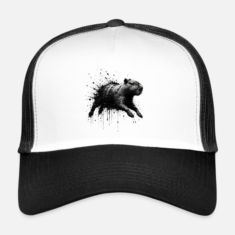 Illustration de projections de capybara Casquette trucker 