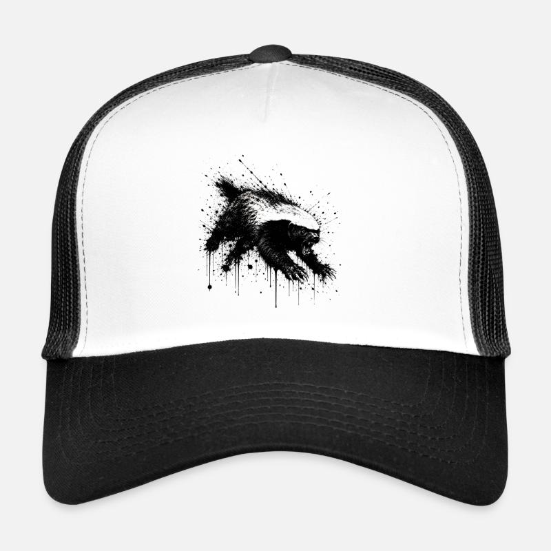 Éclaboussure de blaireau à miel Casquette trucker 