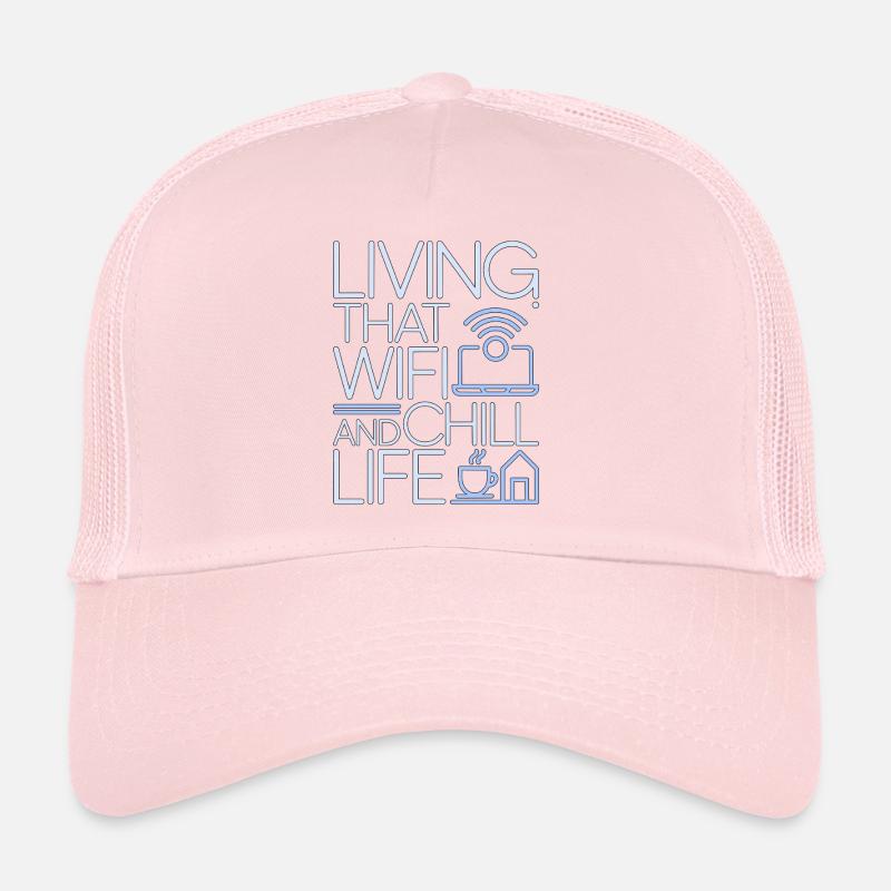 Remote Developer Living That WiFi Web Developer Trucker Cap
