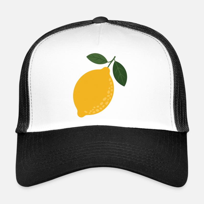Zitrone & Blätter Illustration Trucker Cap