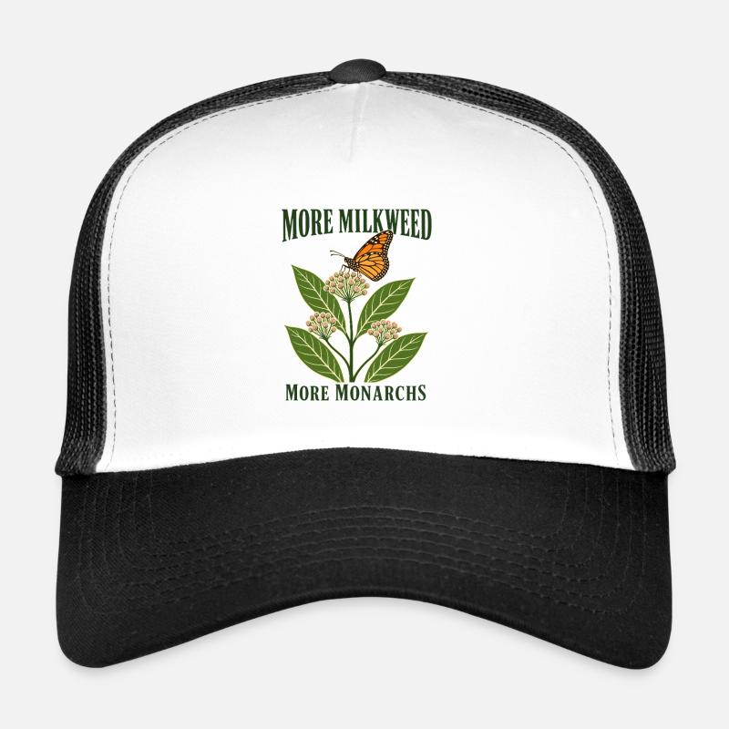 Plus d’asclépiades Plus de monarques Jardin des pollinisateurs Casquette trucker 