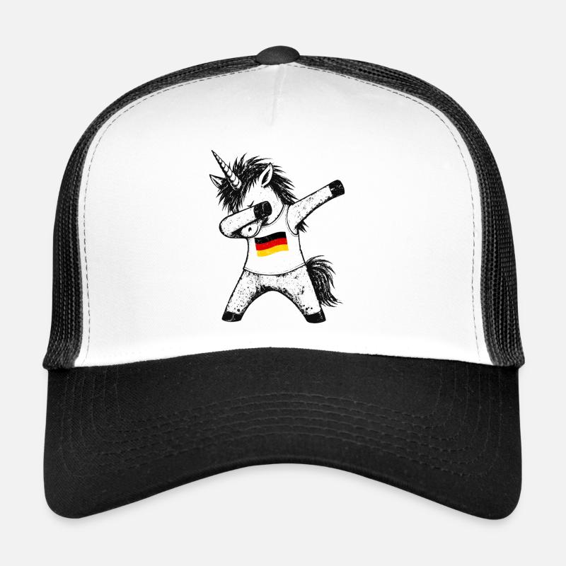 Dabbing Unicorn Germany Fan Trucker Cap