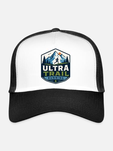 Ultra Trail Running - Casquette trucker  - blanc/noir - Devant
