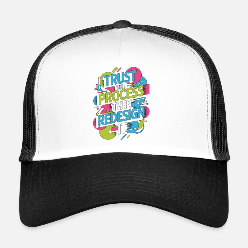 Confiance des designers UX/UI : le processus puis la conception d’applications Casquette trucker 