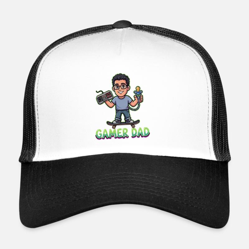 Gamer Dad Skate Hero Controller Trucker Cap