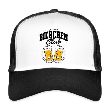Lecker Bierchen Club - Trucker Cap - Weiß/Schwarz - Vorne