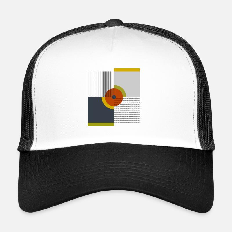 Conception géométrique des cercles rétro Casquette trucker 