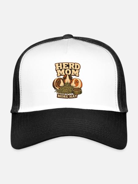 Cobaye Maman Troupeau Maman Maman foin et Wheeks Amant de la Cavité - Casquette trucker  - blanc/noir - Devant