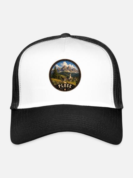 Wandern in den Dolomiten Italien - Trucker Cap - Weiß/Schwarz
