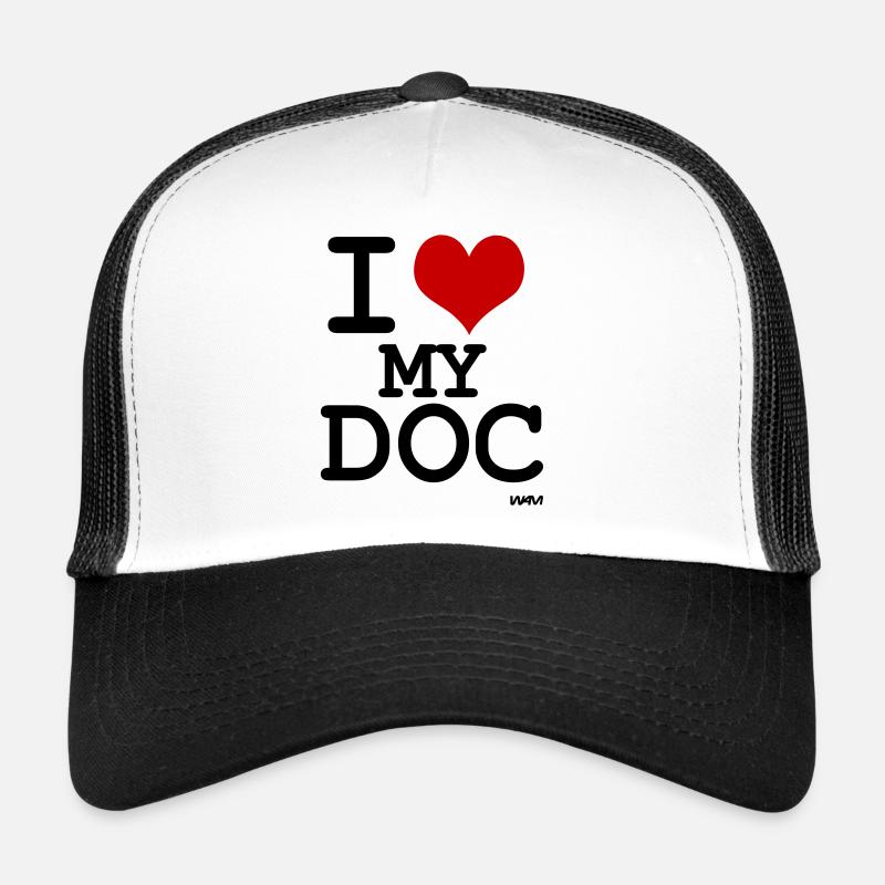 i love my doc - Trucker Cap - Weiß/Schwarz