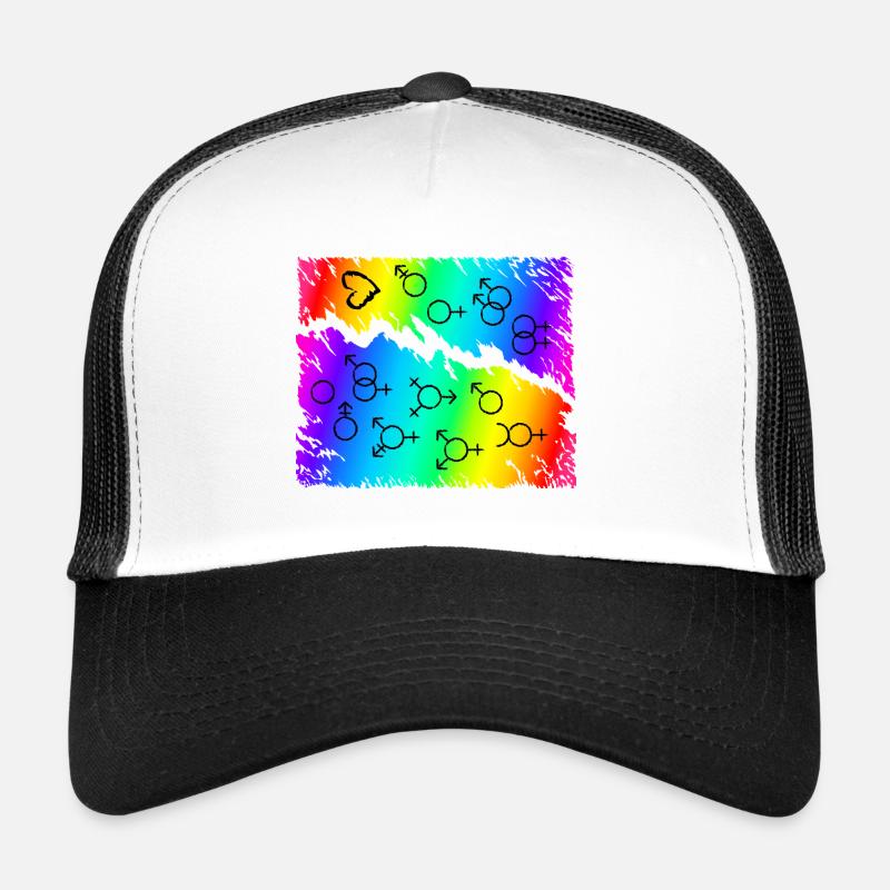 LGBT LGBTQ Drapeau arc-en-ciel Casquette trucker 