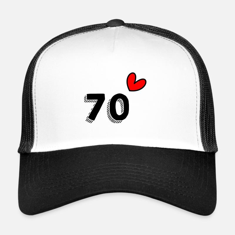 70 ANS. 70e ANNIVERSAIRE. ANNIVERSAIRE 70 ANS. 70 Casquette trucker 