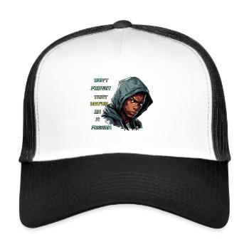 Arts Martiaux Mission Boxe Boxe Ring Motivation - Casquette trucker  - blanc/noir - Devant