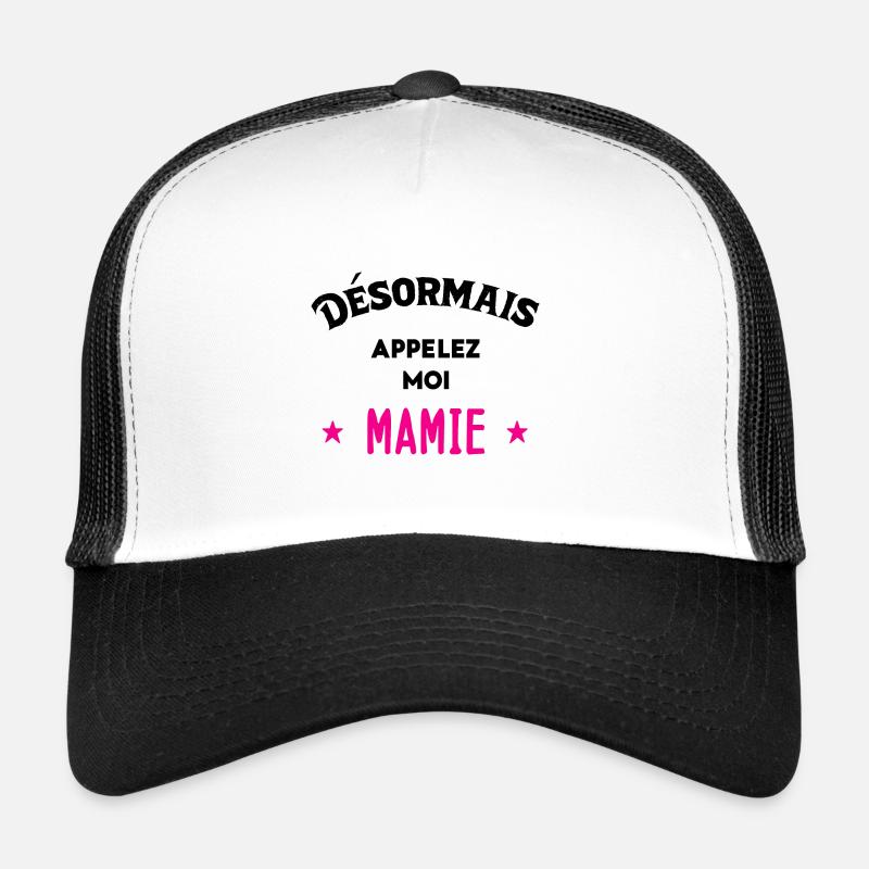Idée D'Annonce De Grossesse - Casquette trucker  - blanc/noir