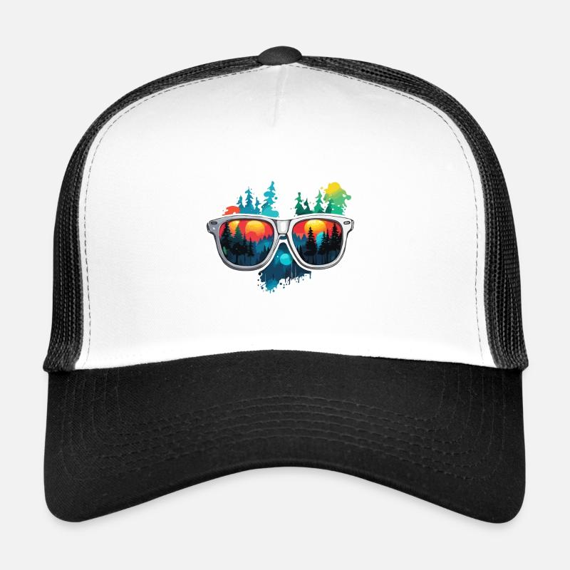 Sonnenbrille / Reflektion / Wald / Spiegelung Trucker Cap