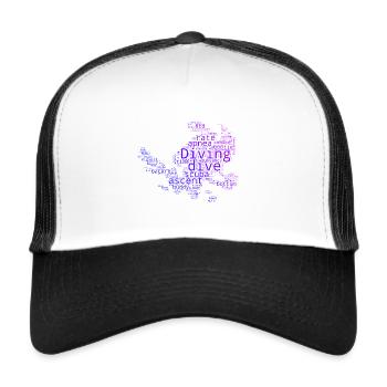 Scuba Taucher Scuba Diver Diver Free Dive - Trucker Cap - Weiß/Schwarz - Vorne