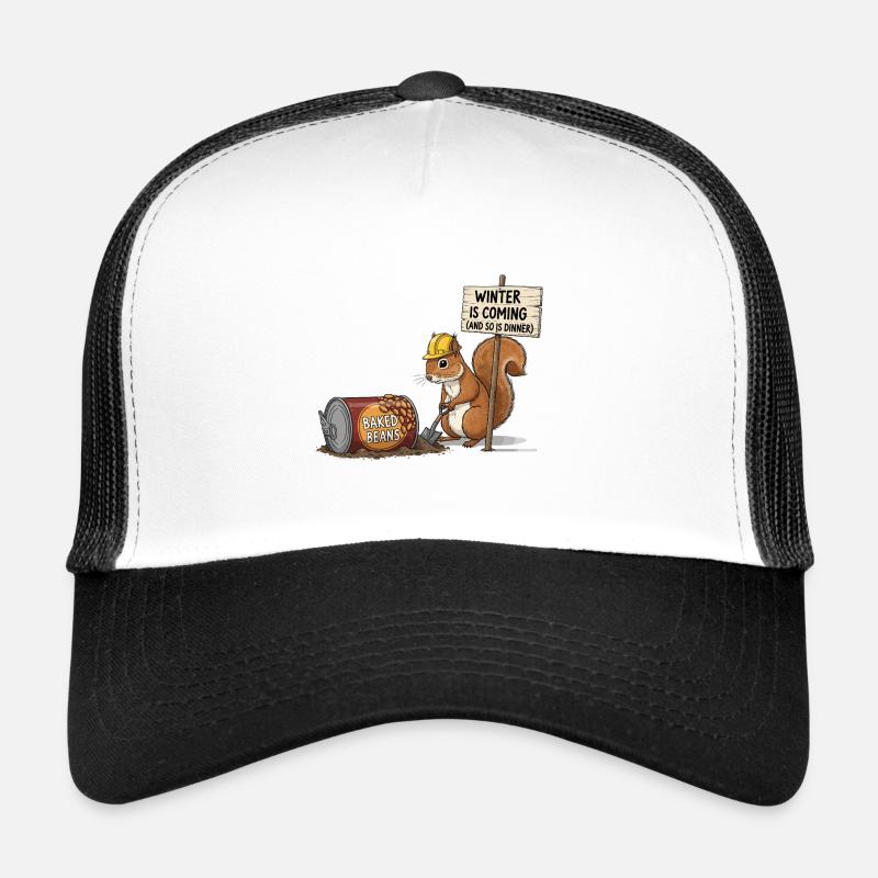 Cooles Eichhörnchen - Trucker Cap - Weiß/Schwarz