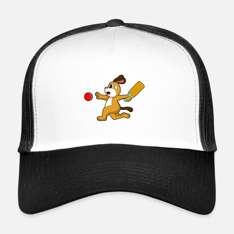 Chien Cricket Cricket Batte Casquette trucker 