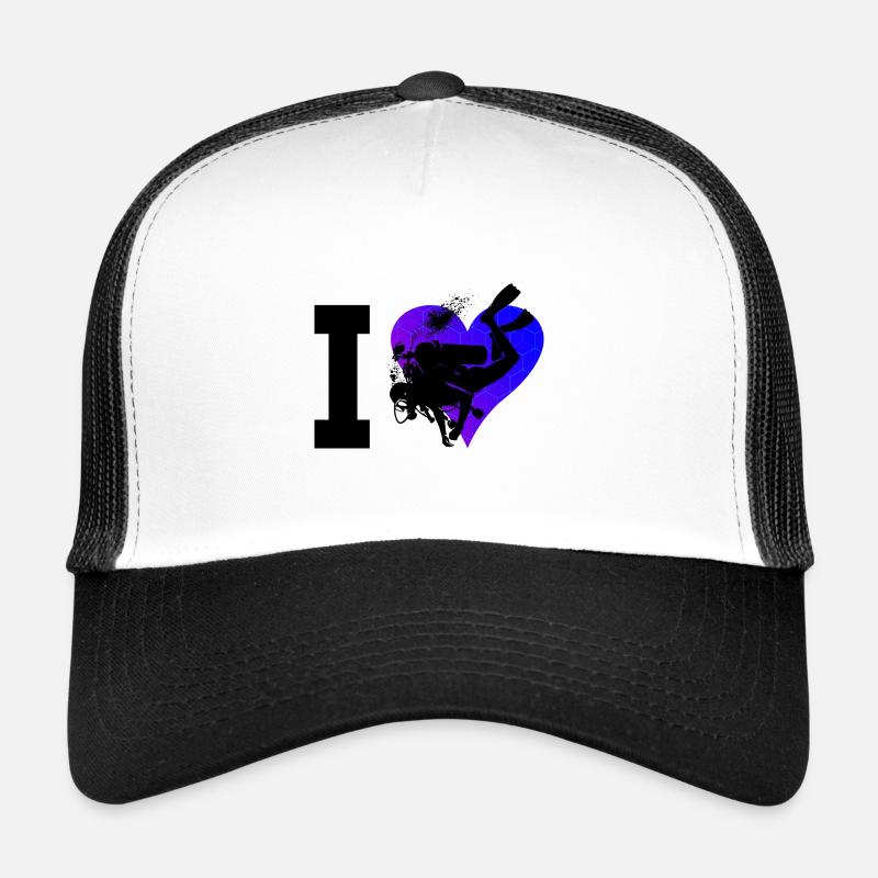 Plongée Libre Plongée Plongée Plongée Scuba Diver Casquette trucker 