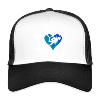 Scuba Diving Free Dive Diver Diving - Trucker Cap - white/black - Front