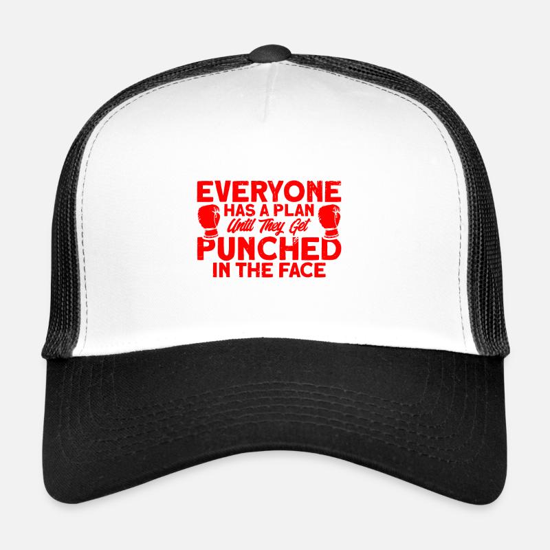 Coup de poing au visage cadeau de boxe Casquette trucker 