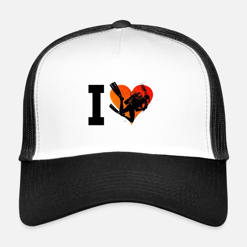 Scuba Diver Plongée Plongeuse Femme Casquette trucker 