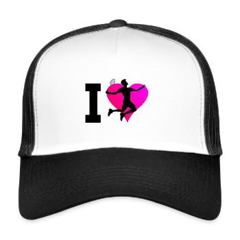 Men's Squash Women's Badminton Player - Trucker Cap - white/black - Front