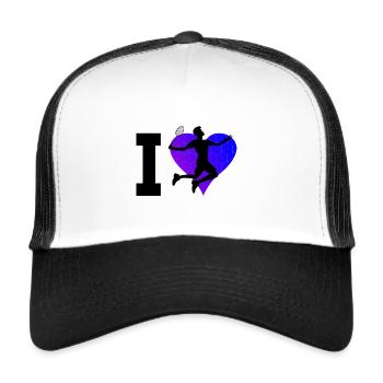 Badminton player Badminton Badminton Squash - Trucker Cap - white/black - Front