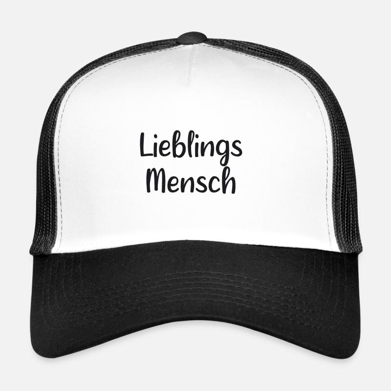 Spruch - Lieblings Mensch - Trucker Cap - Weiß/Schwarz