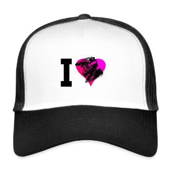 Mountainbike Radsport Mountainbiker Radfahrer - Trucker Cap - Weiß/Schwarz - Vorne
