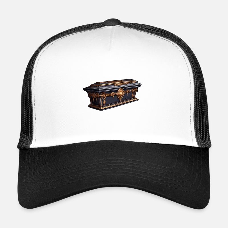 Coffin / Final Resting Place / Earth / Burial Trucker Cap