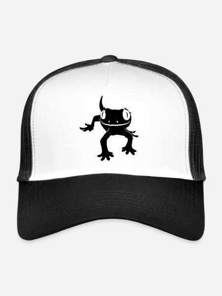 Crested gecko - Trucker Cap - white/black