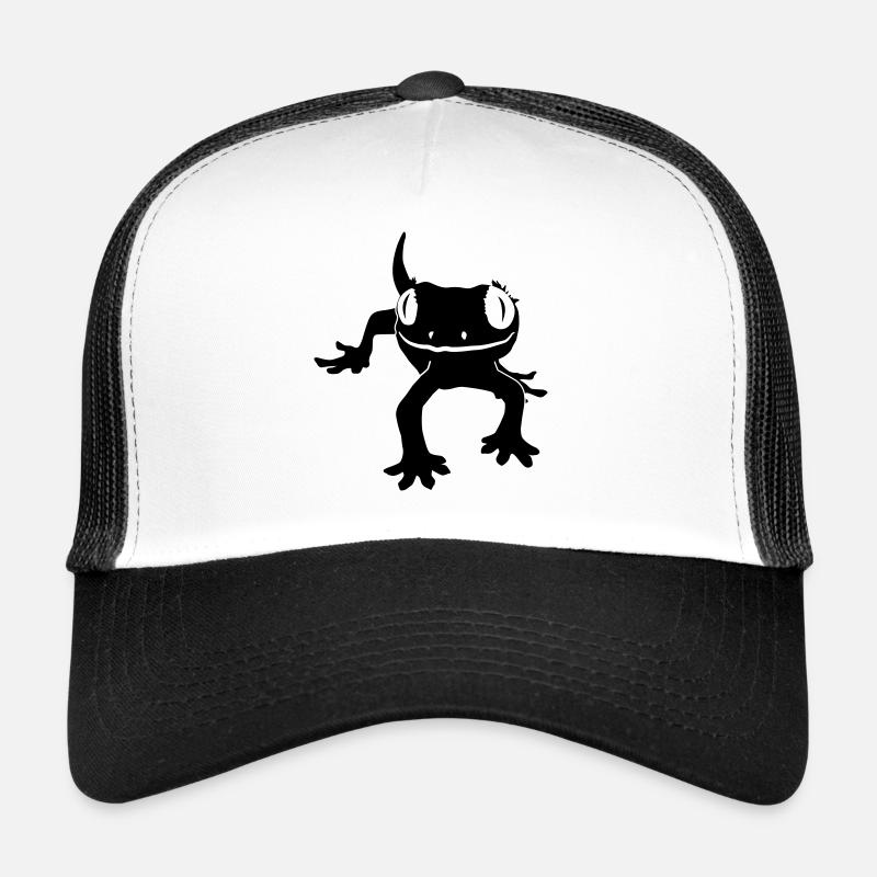Crested Gecko - Trucker Cap - Weiß/Schwarz