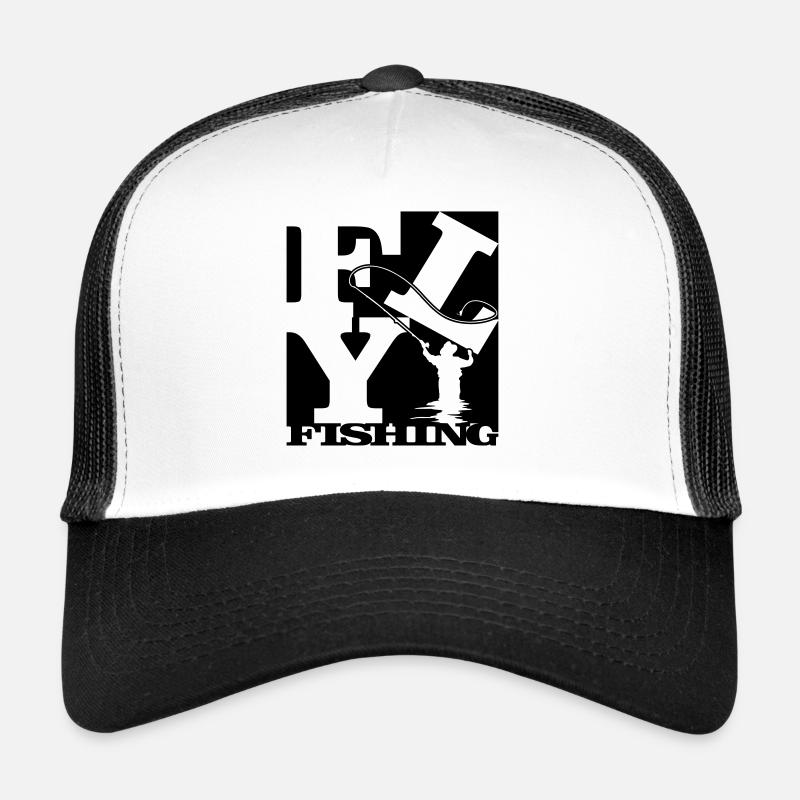 flyfishing Robert Indiana schwarz aussen Trucker Cap